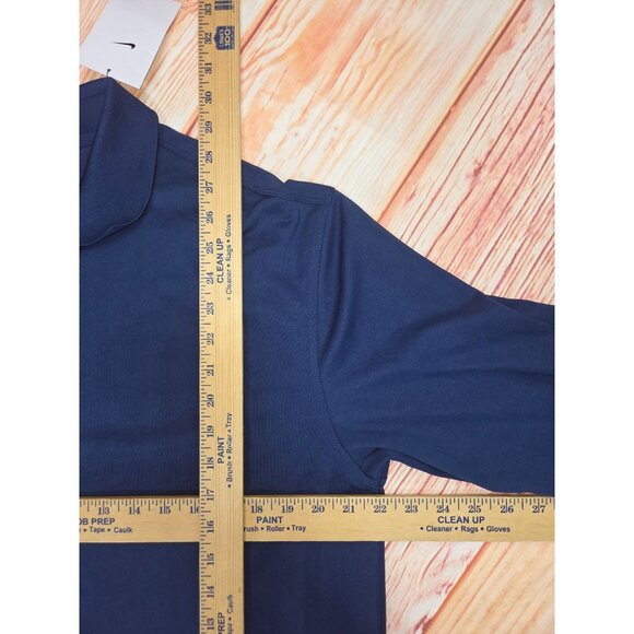 Nike Mens Golf Navy Long Sleeve Polo Shirt Medium - Picture 7 of 7